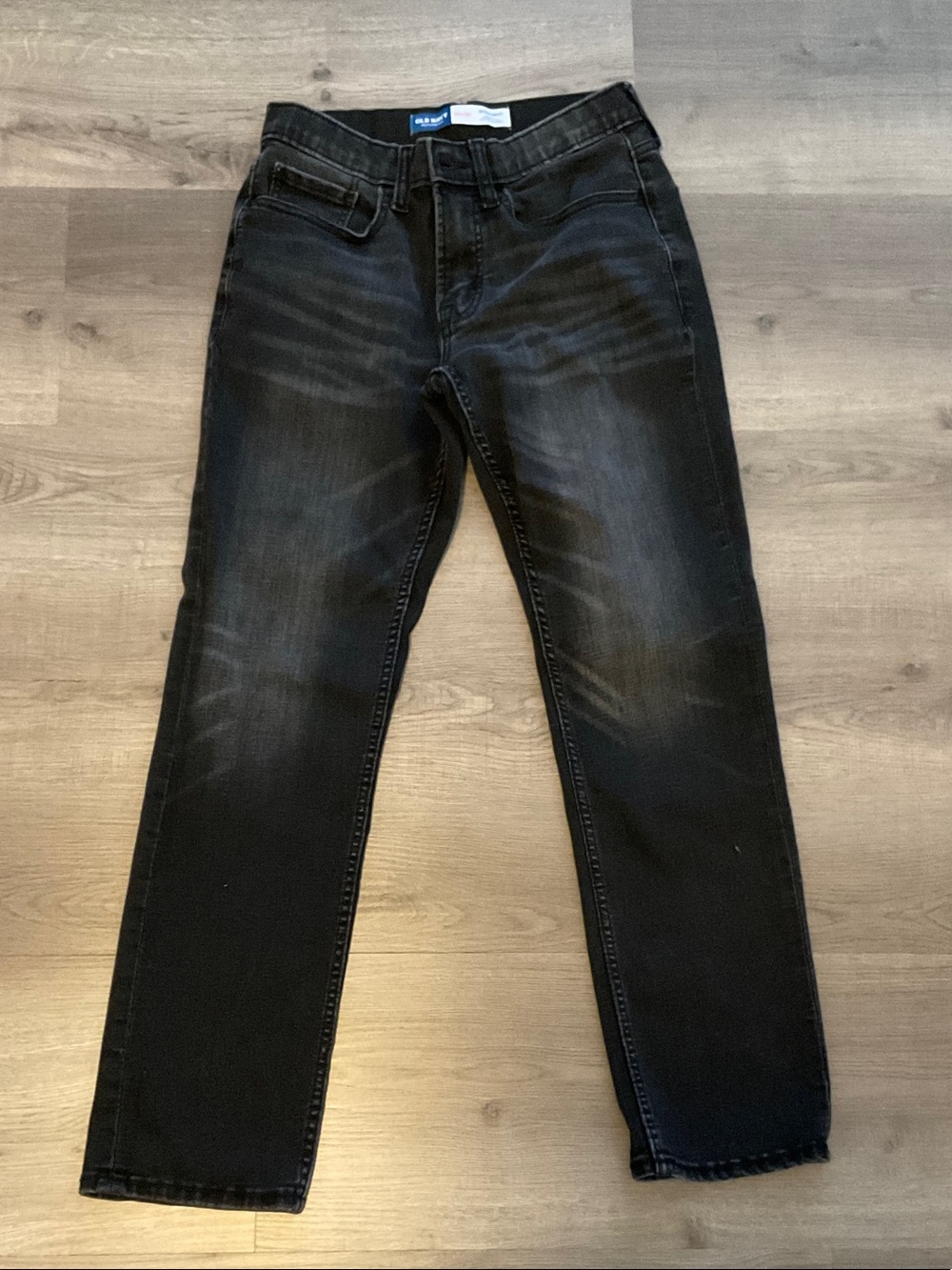 Old Navy Men's Washed Black Slim Straight Jeans